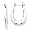 Sterling Silver Oval Hoop Earrings