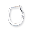 Sterling Silver Hoop Clip Back Earrings