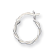 Sterling Silver Twisted Hoop Earrings