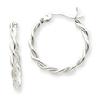 Sterling Silver Twisted Hoop Earrings