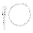 Sterling Silver Twisted Hoop Earrings