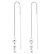 Sterling Silver Ball Threader Earrings