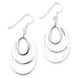 Sterling Silver Triple Oval Dangle Earrings