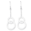 Sterling Silver Circle Dangle Earrings