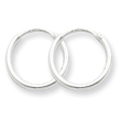 Sterling Silver 1.3mm Hoop Earrings