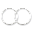 Sterling Silver 1.3mm Hoop Earrings