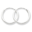 Sterling Silver 2mm Hoop Earrings