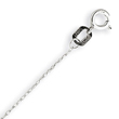 14K White Gold Carded Cable Rope Chain