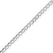 14K  White Gold 5.25mm Semi-Solid Curb Link Bracelet
