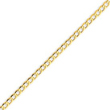 14K Gold 3.35mm Semi-Solid Curb Link Chain