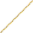 14K Gold 4.3mm Semi-Solid Curb Link Chain