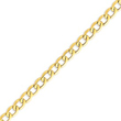 14K Gold 8.0mm Semi-Solid Curb Link Chain