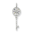 Sterling Silver Multi-CZ Key Pendant