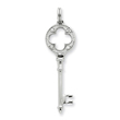 Sterling Silver CZ Key Pendant