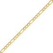 14K Gold 4.75mm Semi-Solid Figaro Bracelet