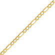 14K Gold 5.35mm Semi-Solid Figaro Bracelet