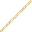 14K Gold 5.35mm Semi-Solid Figaro Chain