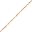 14K Rose Gold 1.5mm Diamond Cut Rope Anklet