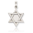14K White Gold Star Of David Pendant
