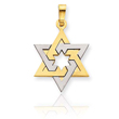14K Two-Tone Gold Star Of David Pendant