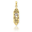 14K Two-Tone Gold Mezuzah Charm