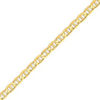 14K Gold 7mm Concave Anchor Chain