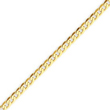 14K Gold 2.4mm Beveled Curb Bracelet
