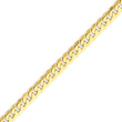14K Gold 4.6mm Beveled Curb Bracelet