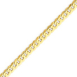 14K Gold 4.6mm Beveled Curb Bracelet