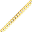 14K Gold 6.1mm Beveled Curb Bracelet