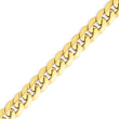 14K Gold 8.75mm Beveled Curb Bracelet