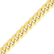 14K Gold 10mm Beveled Curb Chain