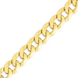14K Gold 11.75mm Beveled Curb Bracelet