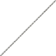 14K White Gold 1.2mm Machine-made Rope Anklet
