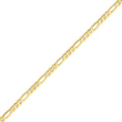 14K Gold 2.75mm Flat Figaro Chain