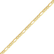 14K Gold 4mm Flat Figaro Chain