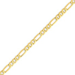 14K Gold 4.75mm Flat Figaro Link Bracelet