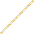 14K Gold 5.25mm Flat Figaro Bracelet