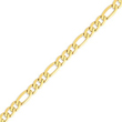 14K Gold 7.5mm Flat Figaro Bracelet