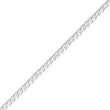 14K White Gold 2.9mm Flat Curb Chain