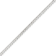 14K White Gold 3.9mm Flat Curb Chain