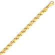14K Yellow Gold 7.5mm Polished Fancy S-Link Bracelet