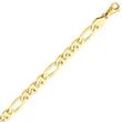 14K Yellow Gold 8.75mm Polished Fancy Figaro Link Bracelet