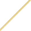 14K Gold 3mm Open Concave Curb Bracelet