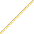 14K Gold 3.8mm Concave Curb Chain