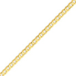 14K Gold 4.5mm Open Concave Curb Chain