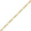 14K Gold 3mm Concave Open Figaro Chain