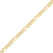 14k 4mm Concave Open Figaro Chain