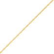 14K Yellow Gold 1.1mm Singapore Anklet