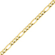 14K Gold 6mm Concave Open Figaro Bracelet